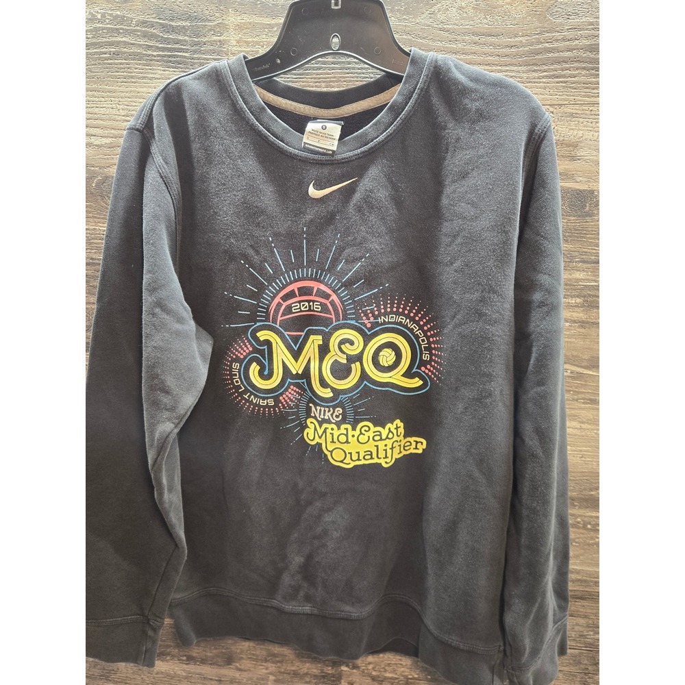 Nike Mid-East Qualifier 2016 Volleyball Sweatshirt Black Womens Small MEQ Grap